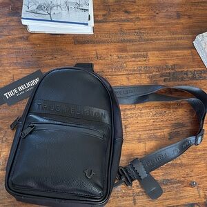 True Religion Rivers Sling Bag BLACK